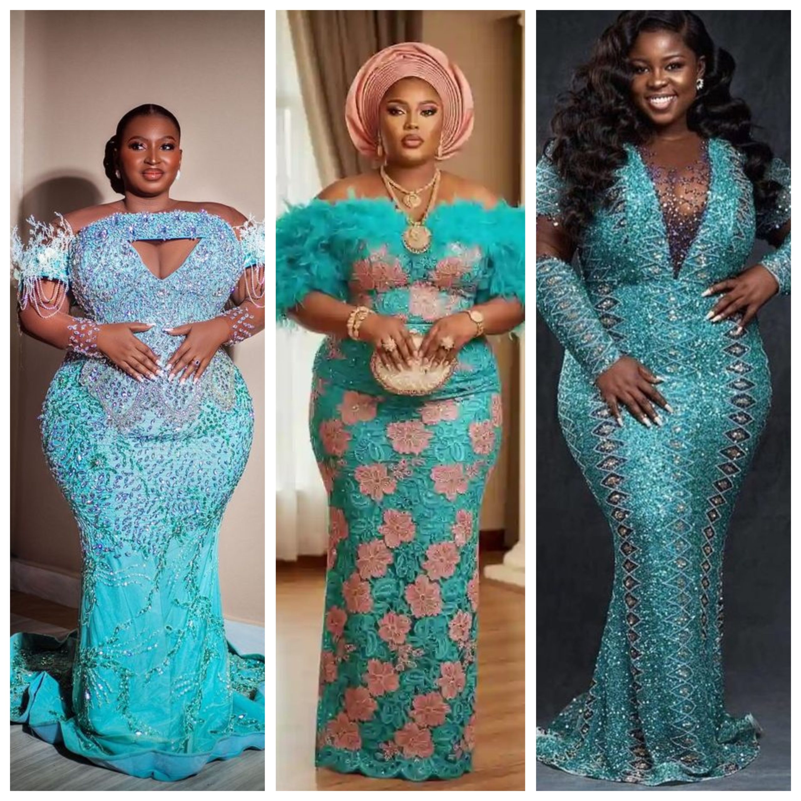 Latest Lace Styles for Plus Size Ladies in Nigeria ​