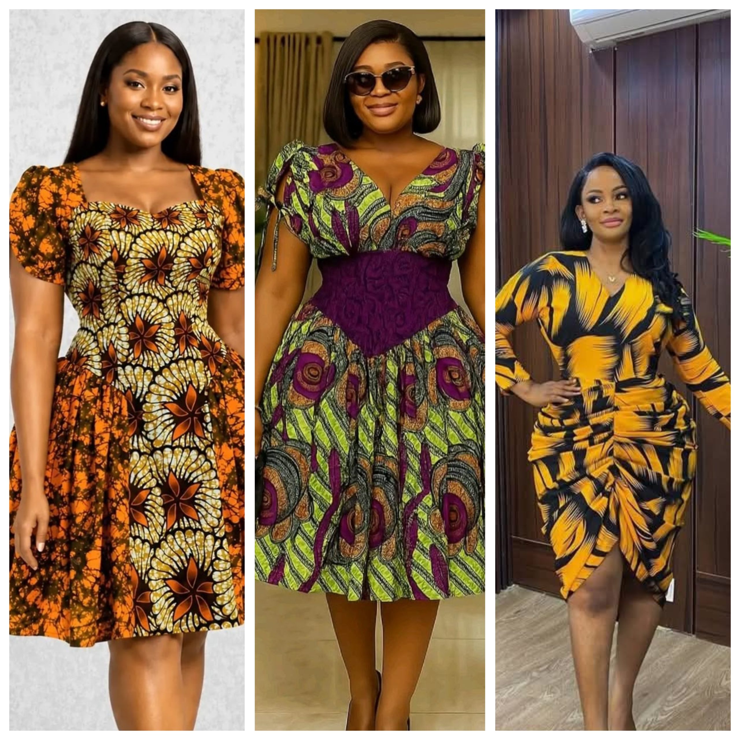 Beautiful Short Gown Styles for Ladies in Nigeria ​