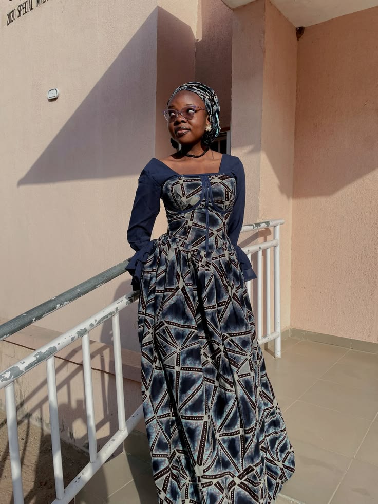 Ankara Long Gown Styles for Teenage Girls ​