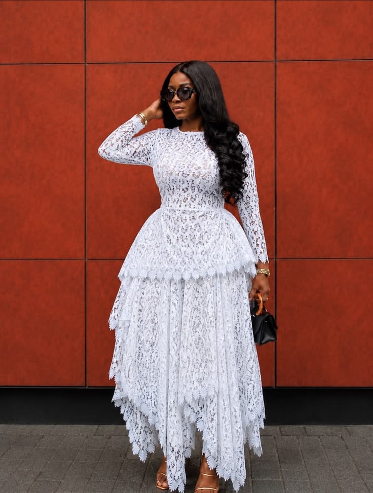 White Lace Gown Styles for Teenage Girls