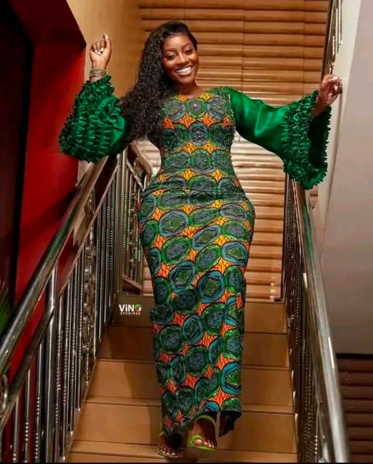 Simple Ankara Long Gowns for Ladies 