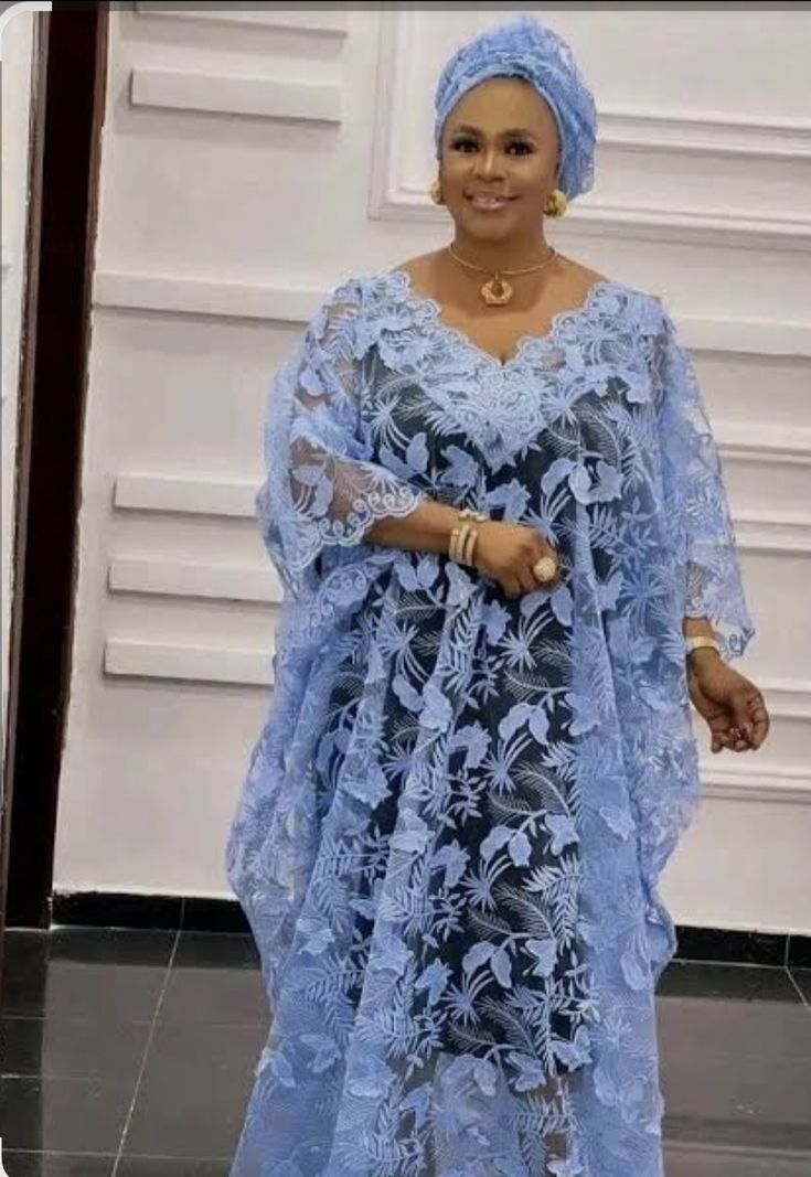 Simple Mature Lace Gown Styles in Nigeria