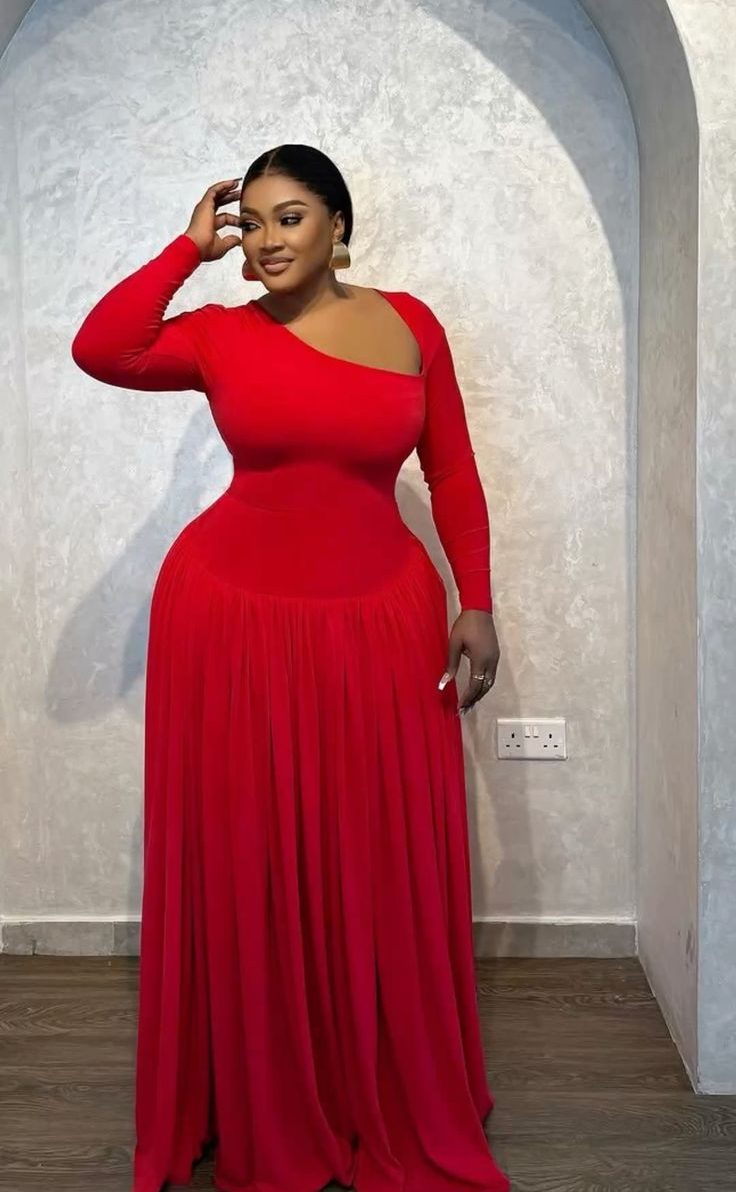 Crepe Material Styles for Long Gowns in Nigeria