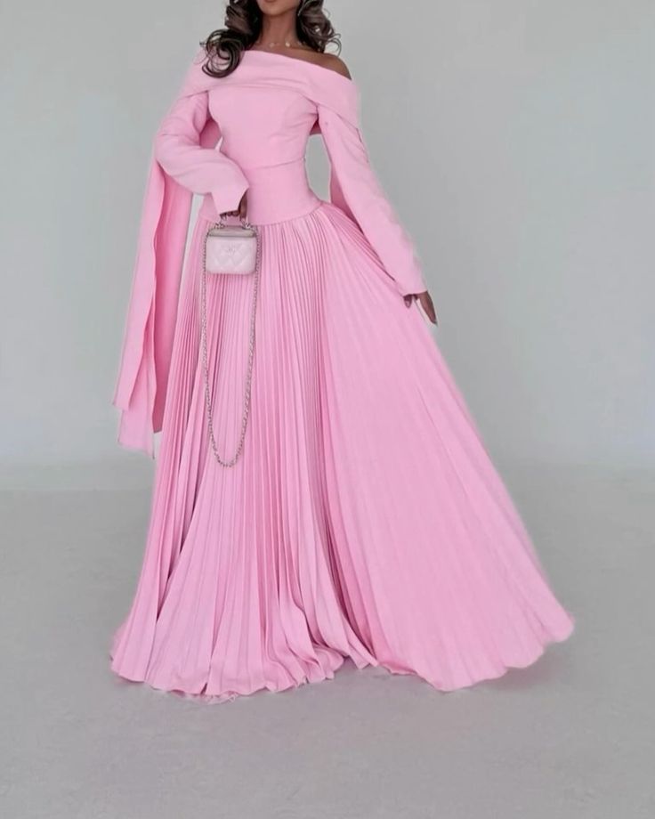 Plain Material Styles for Long Gowns