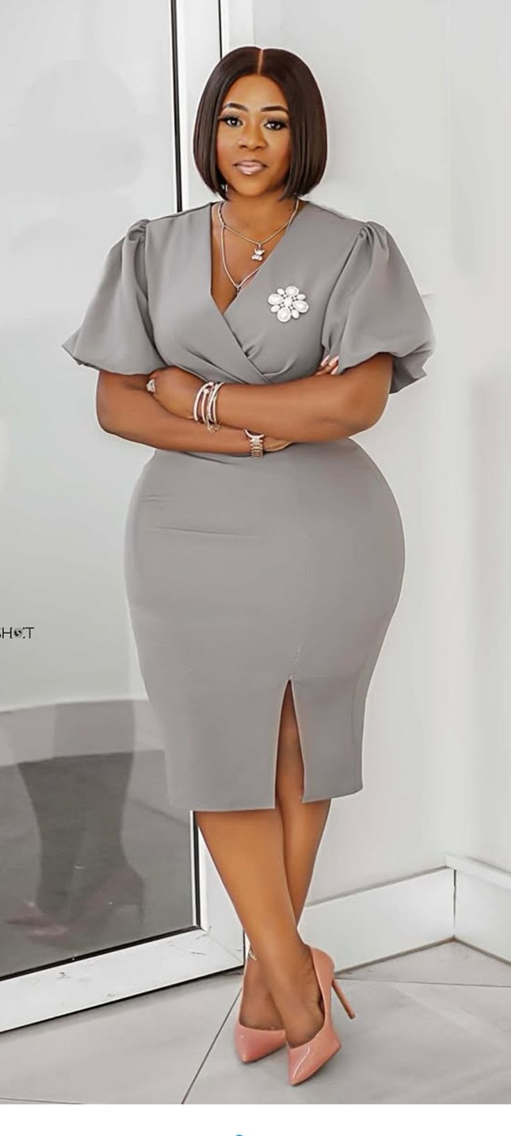 Plain Material Styles for Short Gown ​