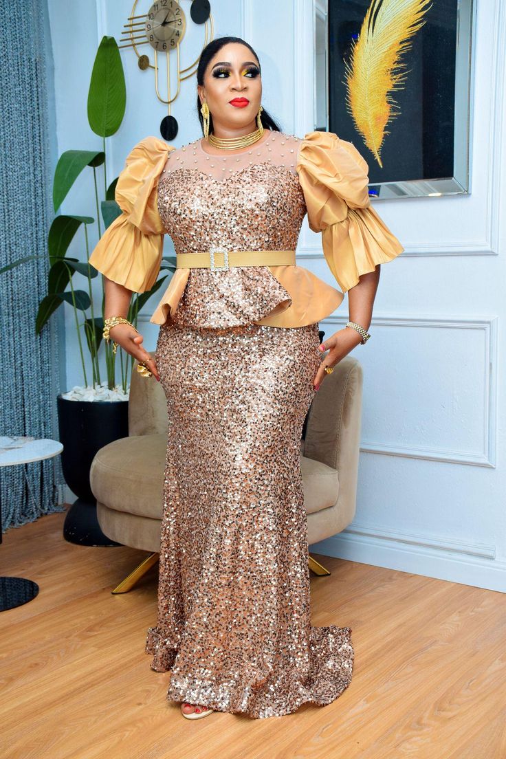Sequins Material Styles for Married Women ​