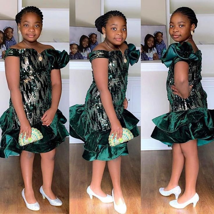 Simple Lace Gown for Girl Child