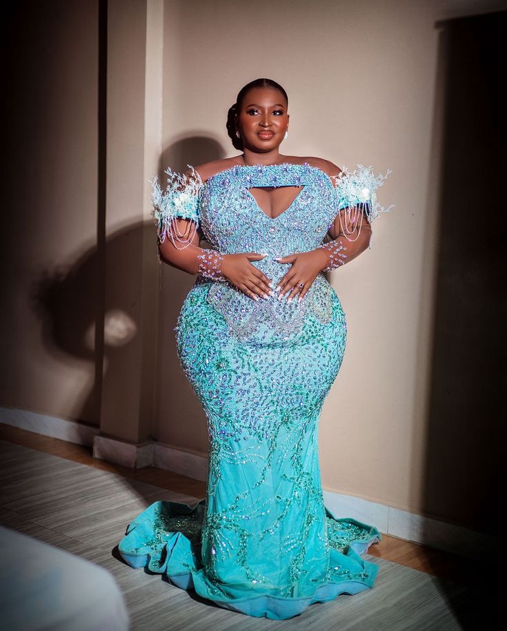 Latest Lace Styles for Plus Size Ladies in Nigeria ​