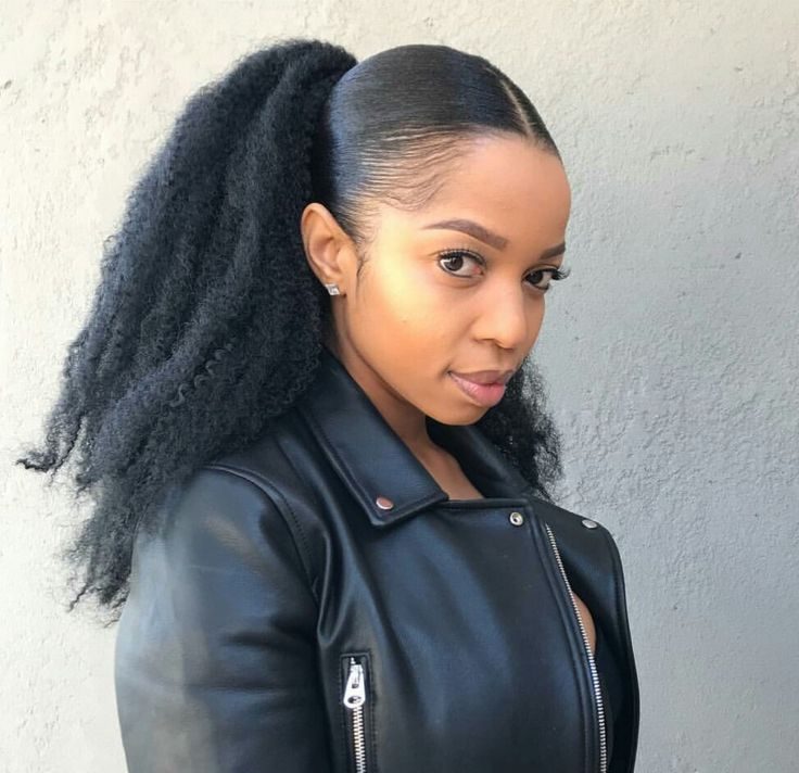 Long Packing Gel Hairstyles with Kinky