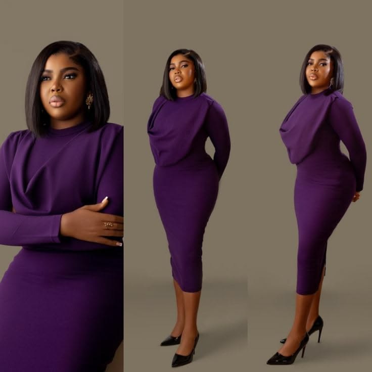 Crepe Material Styles for Long Gowns in Nigeria