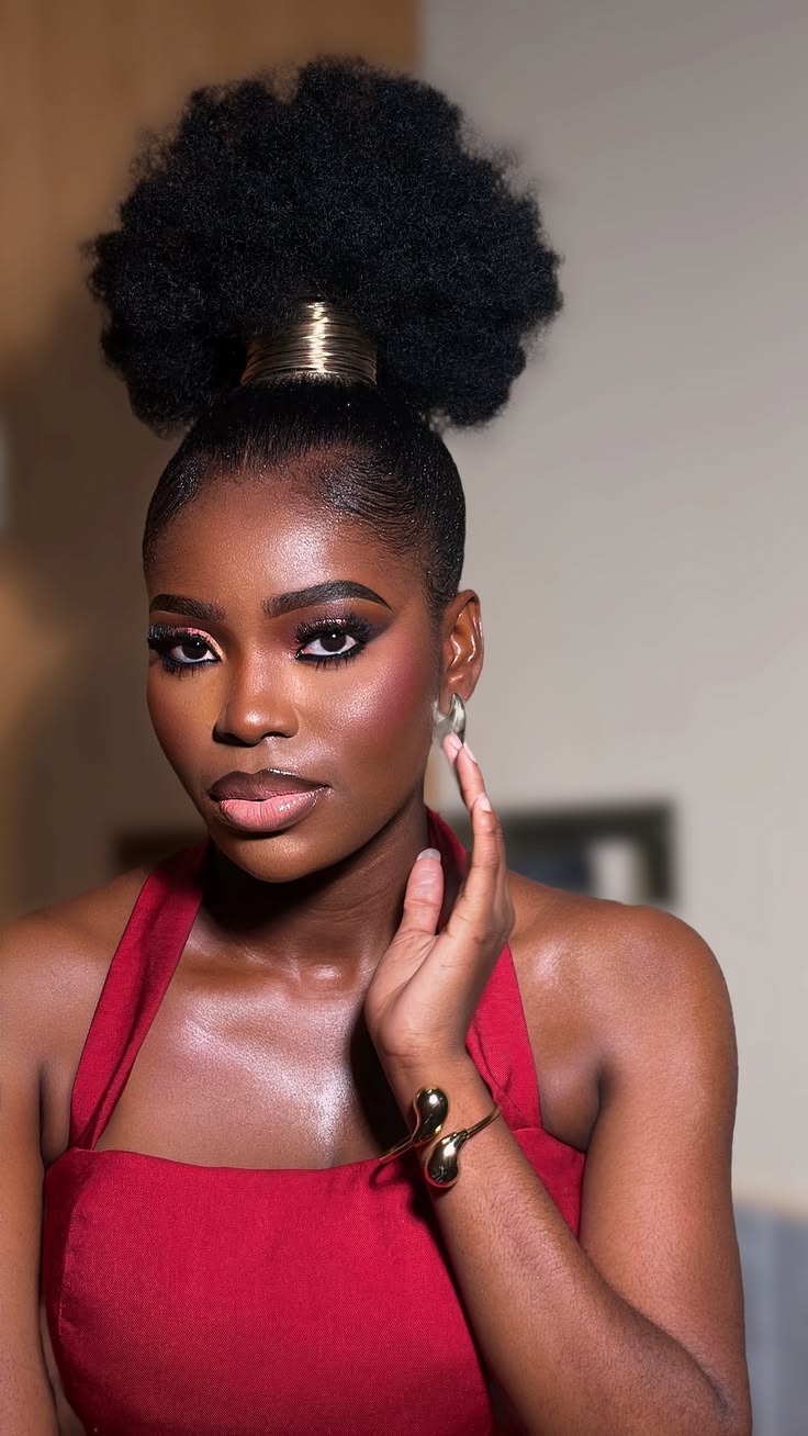 Packing Gel Hairstyles with Kinky Hair 