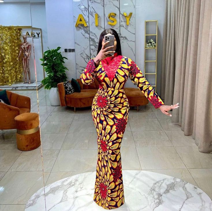 Simple Ankara Long Gowns for Ladies 