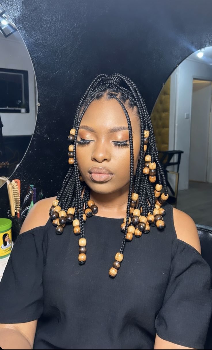 Bob Brazilian Wool Hairstyles with Beads