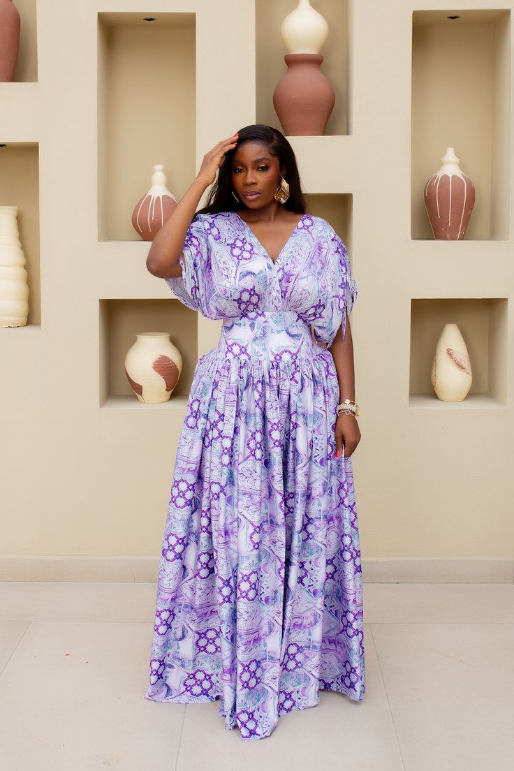 Beautiful Flower Material Gown Ideas