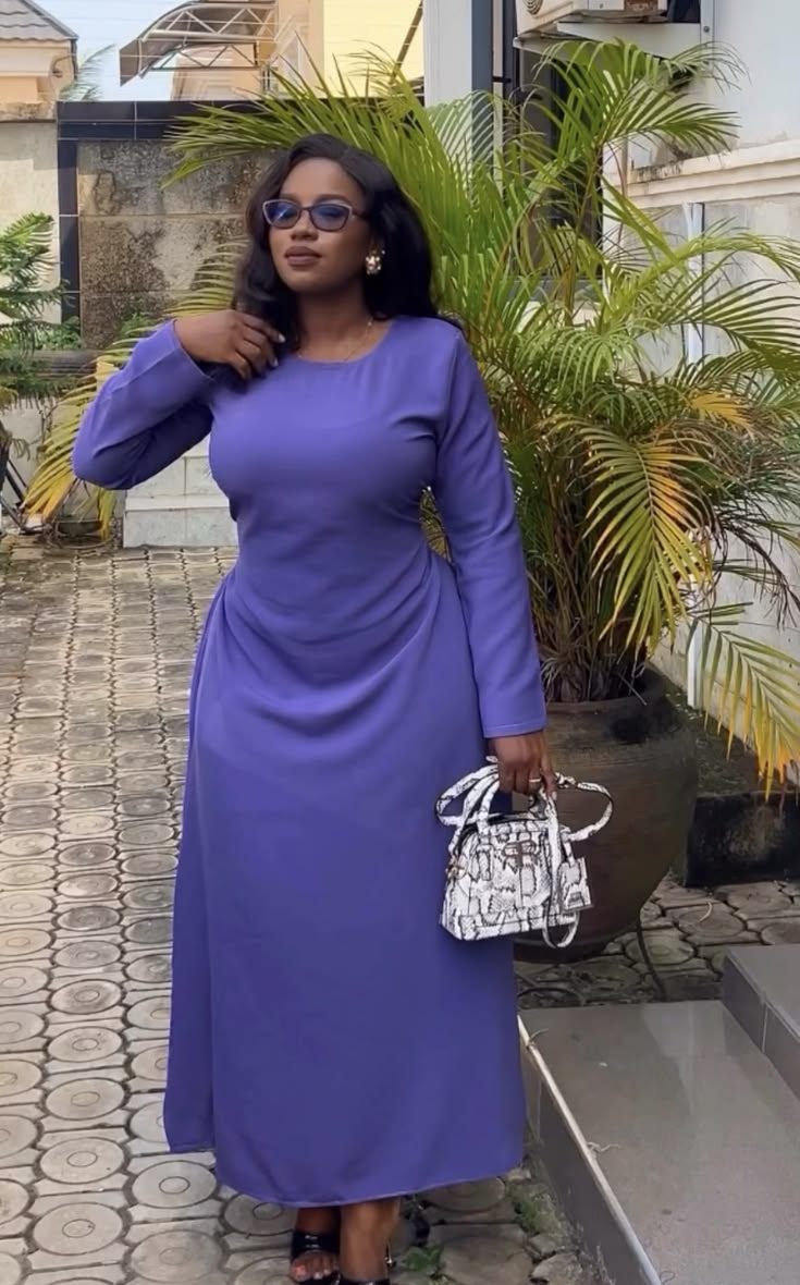 Crepe Material Styles for Long Gowns in Nigeria