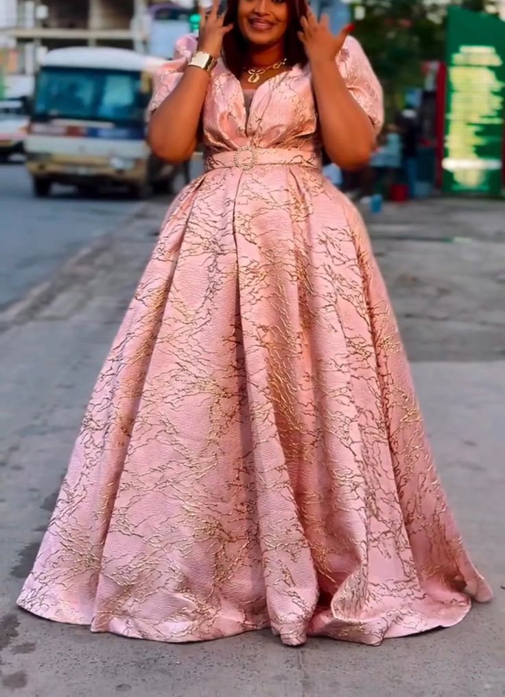 Brocade Long Gown Styles