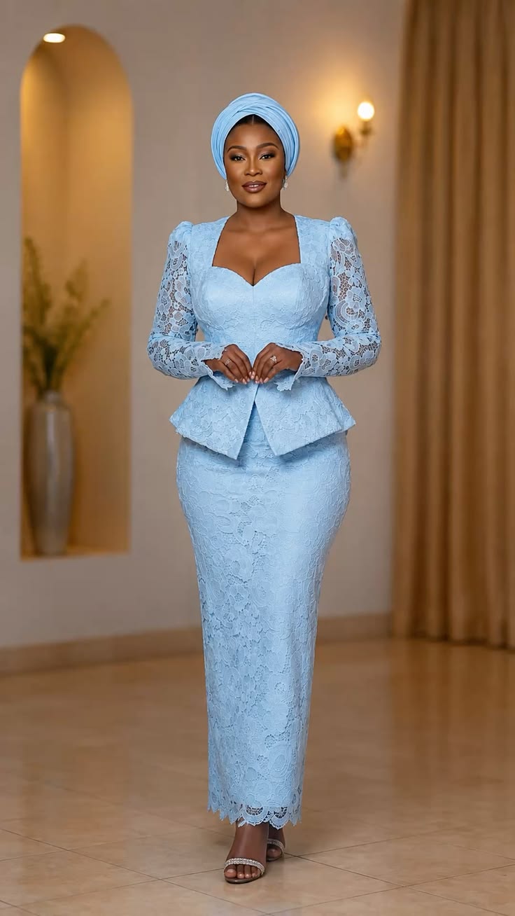Simple Lace Skirt and Blouse Styles ​