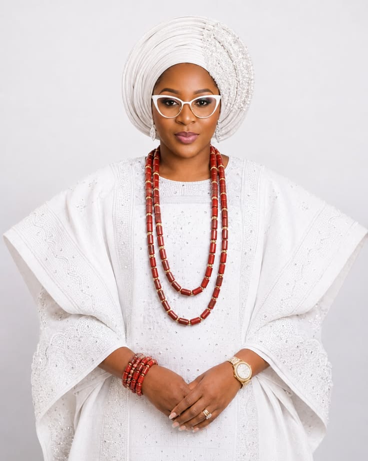 White Agbada Styles for Women 
