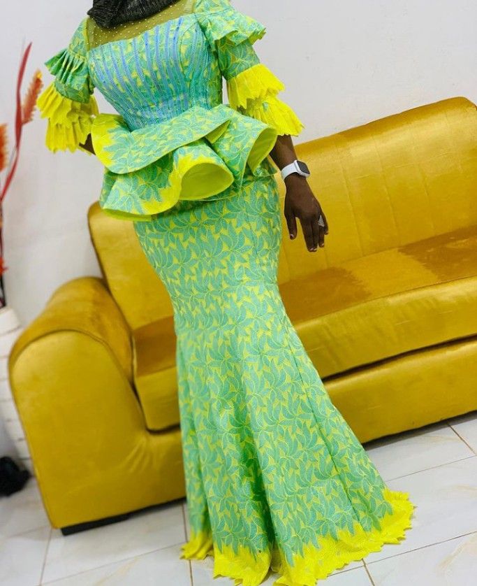 Peplum Lace Skirt and Blouse