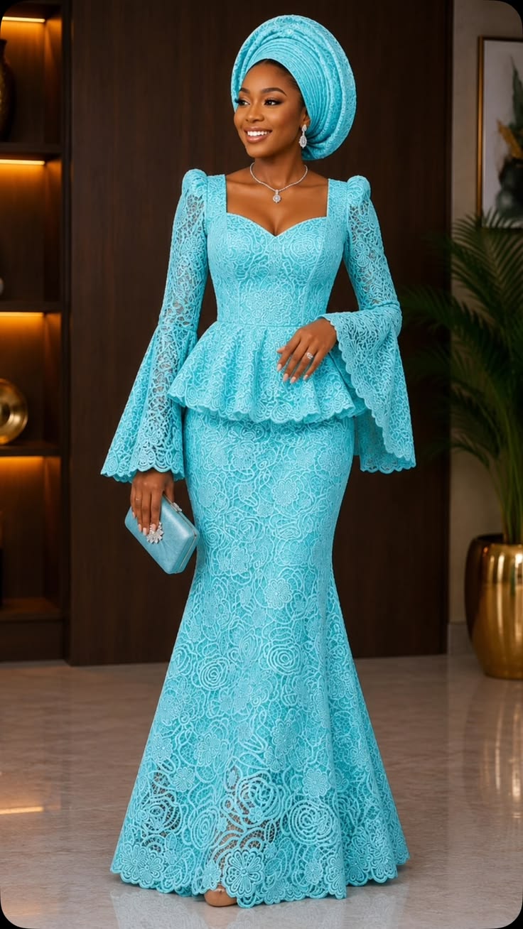 Lace Skirt and Blouse for Slim Ladies
