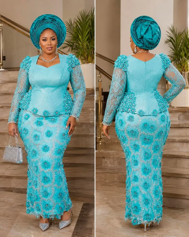 Trendy Lace Skirt and Blouse Styles in Nigeria