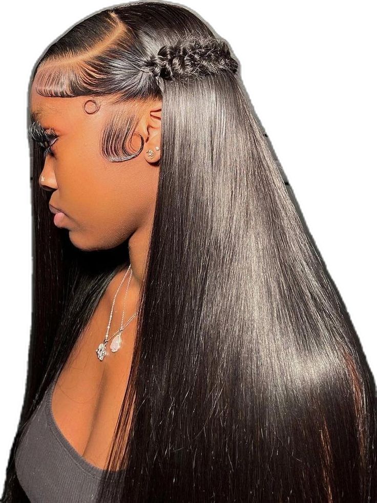 Long Frontal Styles with Straight Hair ​