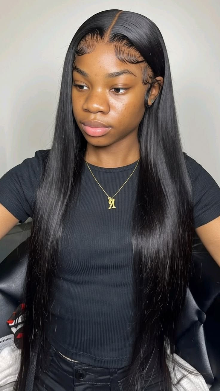 Frontal Styles with Straight Hair
