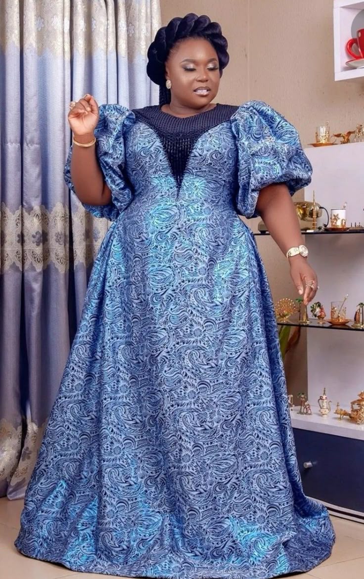 Brocade Long Gown Styles