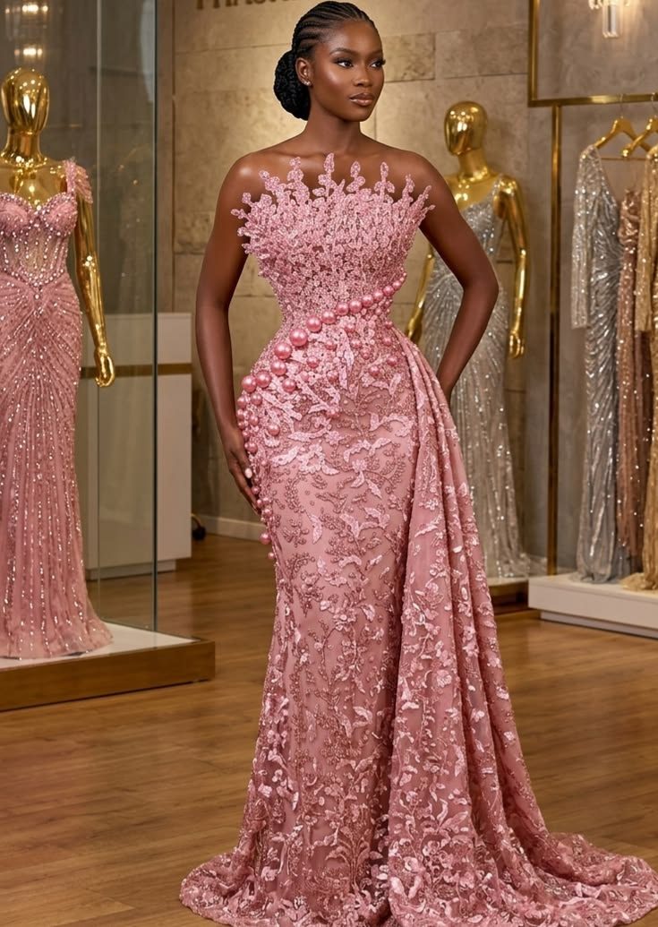 Other Cool Asoebi Lace Styles for Slim Girls 