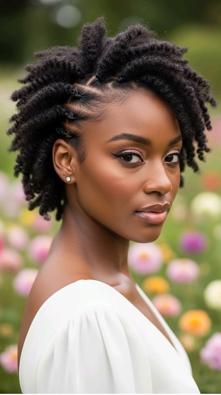Side-Parted Hairstyles Without Attachment ​