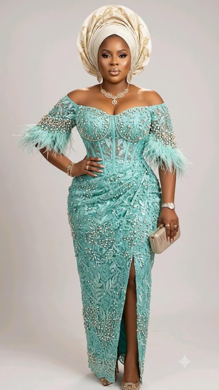classy Colour Lace Material Asoebi Ideas