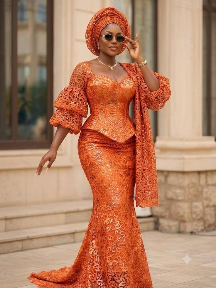Trendy Lace Skirt and Blouse Styles in Nigeria