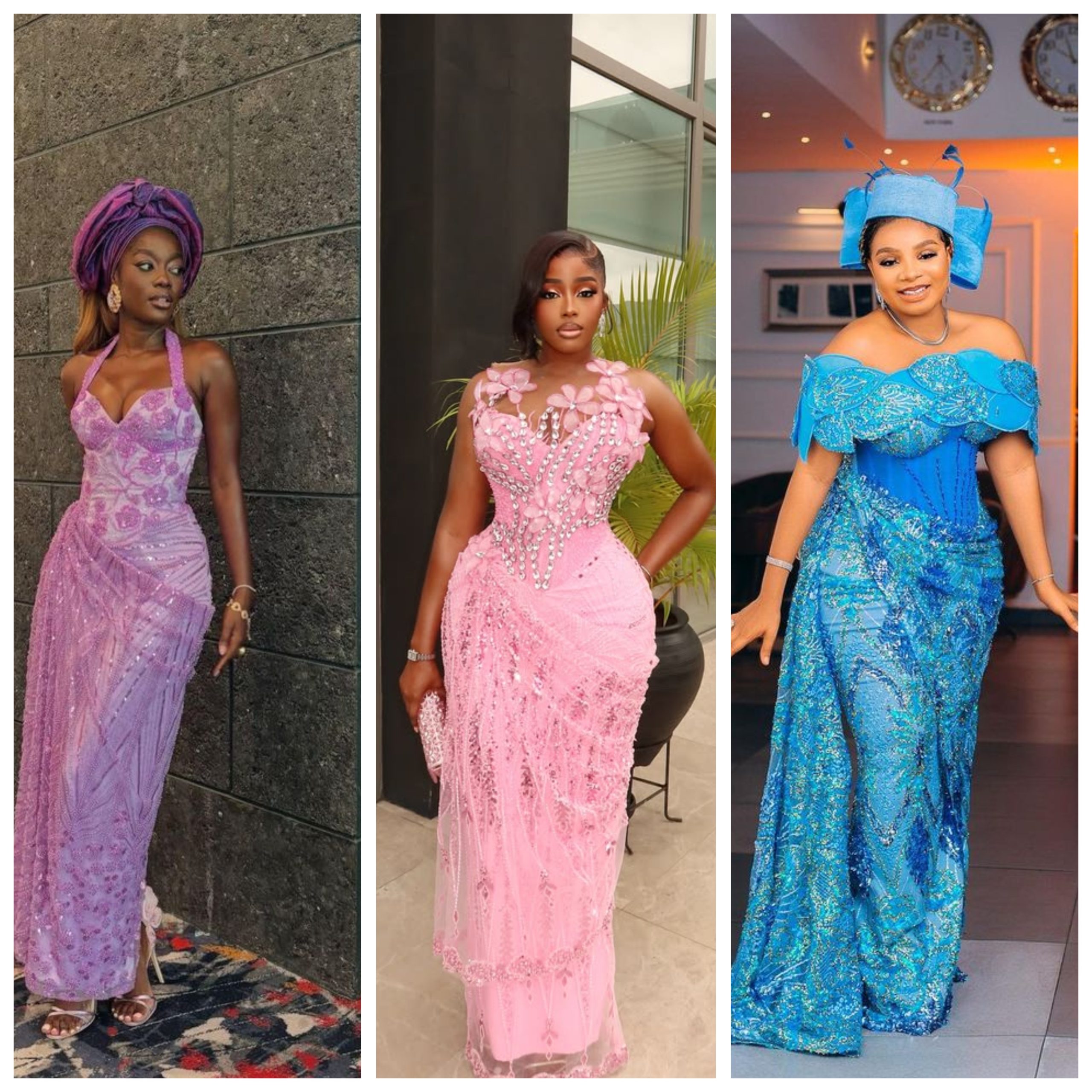 Asoebi Lace Styles for Slim Ladies ​