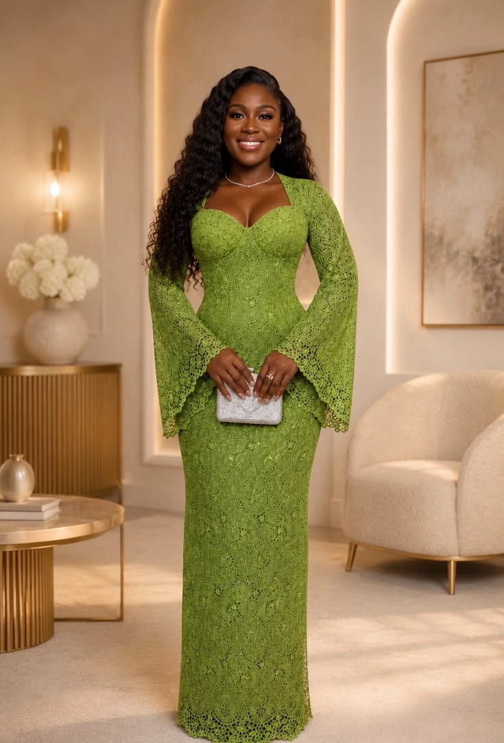 Asoebi Lace Styles for Slim Ladies 