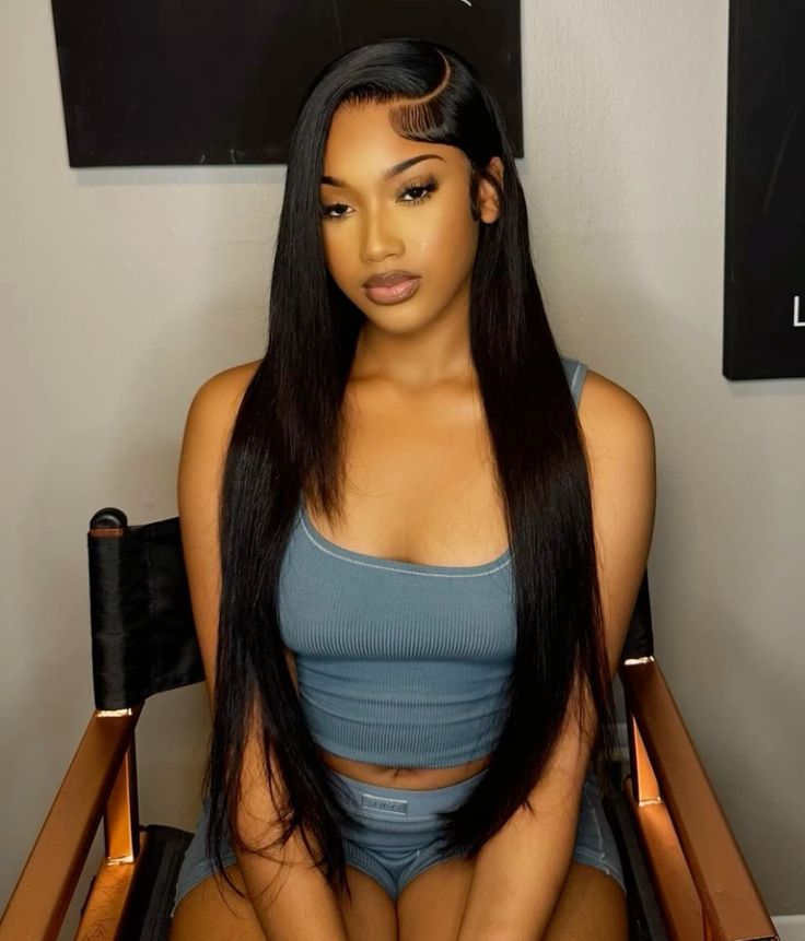 Long Frontal Styles with Straight Hair ​
