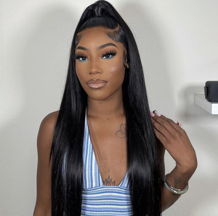Long Frontal Styles with Straight Hair ​