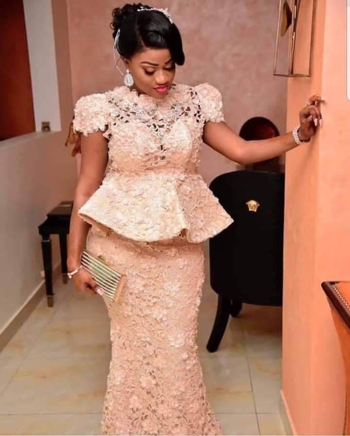 Trendy Lace Skirt and Blouse Styles in Nigeria