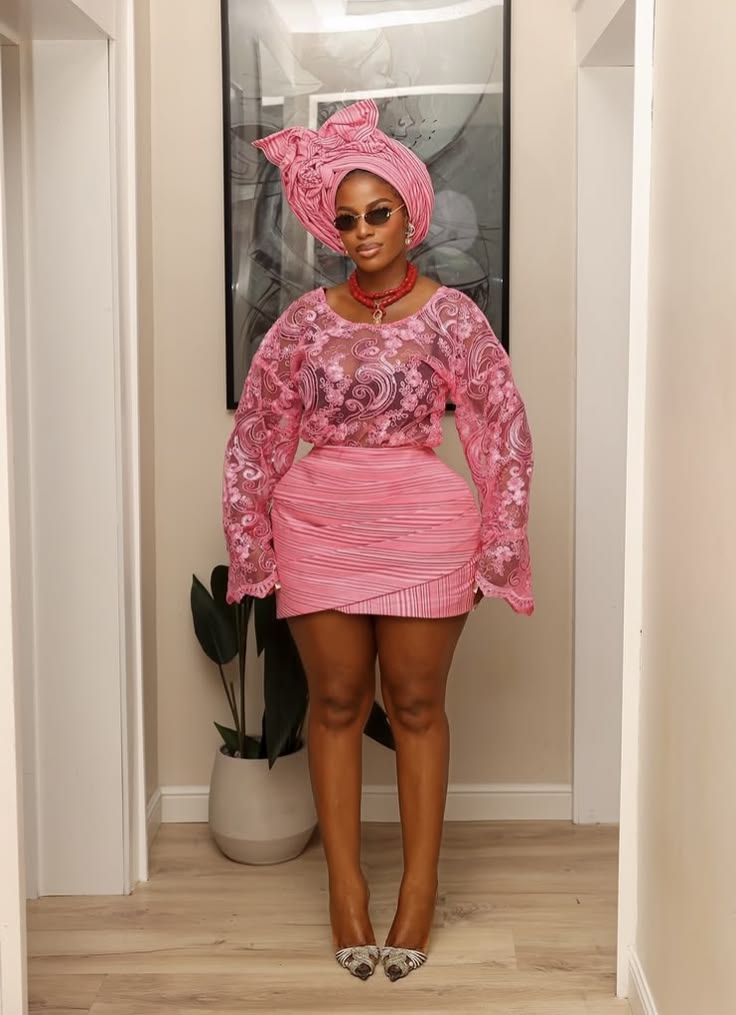 Short Skirt and Blouse Lace Styles