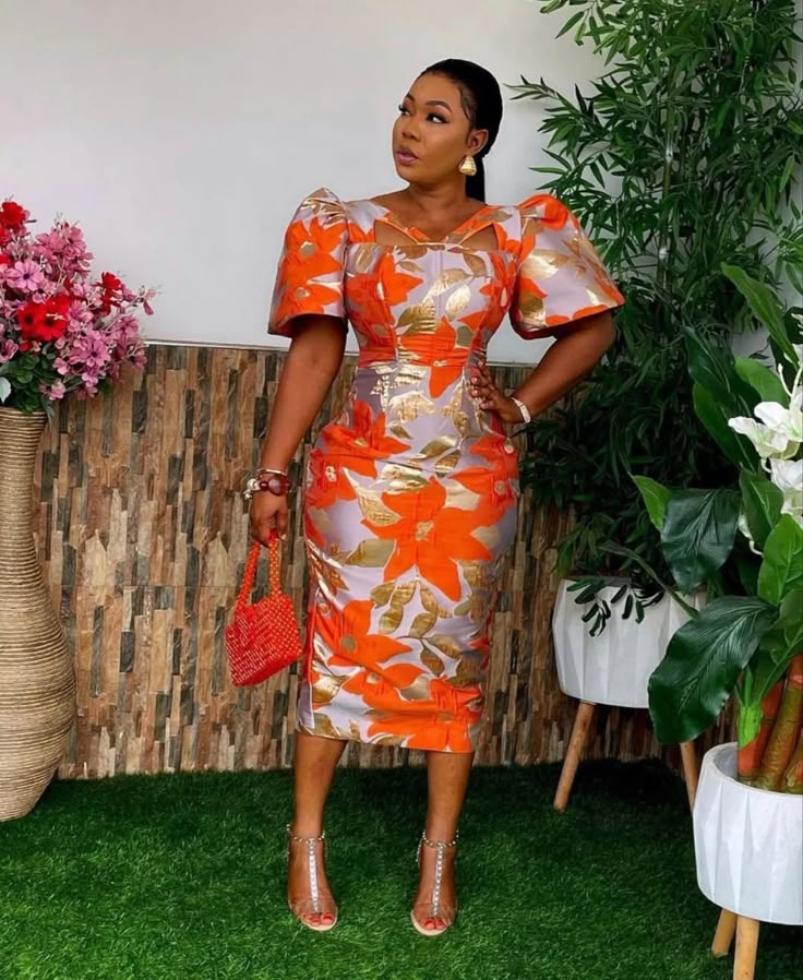 2 Yards Brocade Styles for Ladies