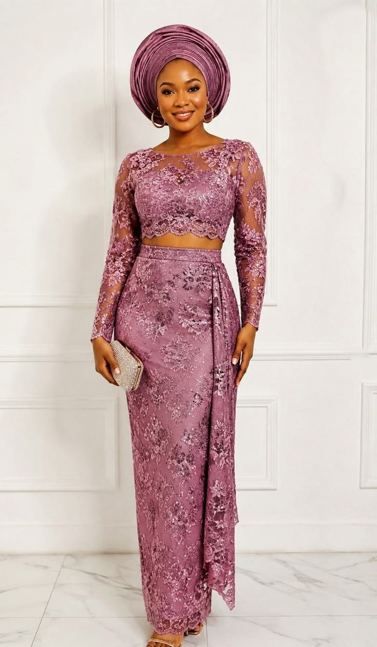 Lace Skirt and Blouse for Slim Ladies