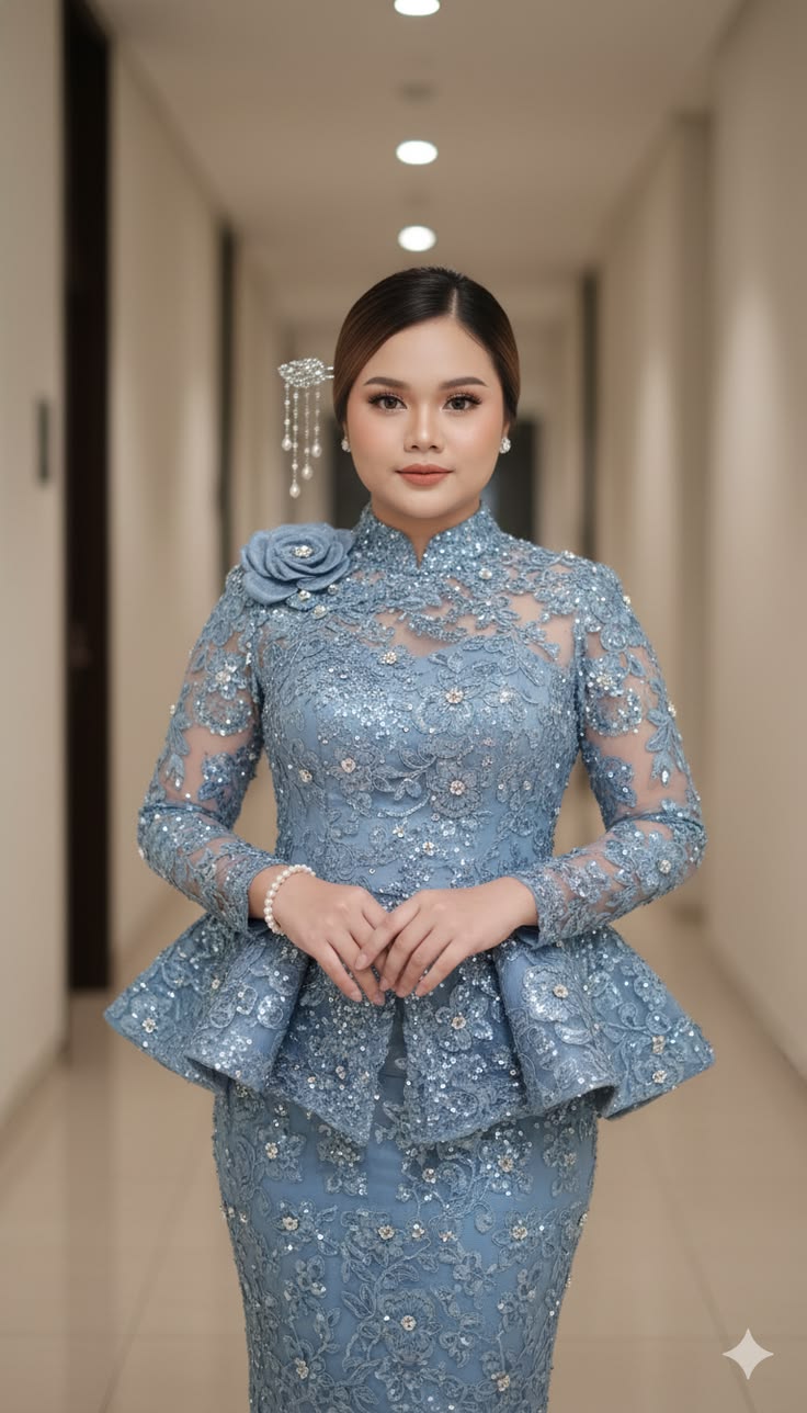 Peplum Lace Skirt and Blouse